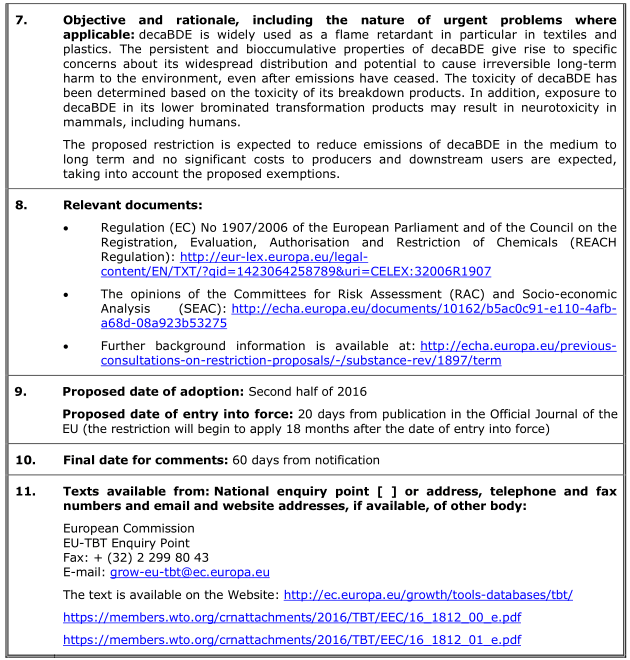 有关二（十溴二苯醚）乙醚的法规草案０２